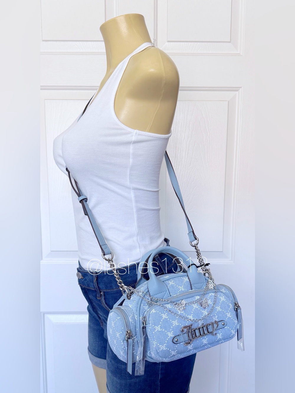 JUICY COUTURE Bag Shopaholic Crossbody - Blue Denim - Picture 8 of 8